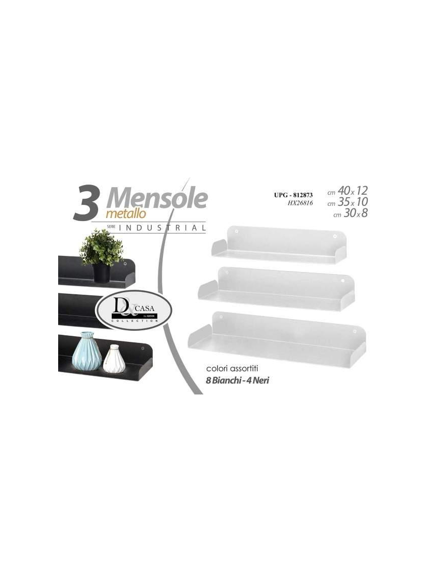 BLACK SHELF 30/35/40cm SET 3 pieces