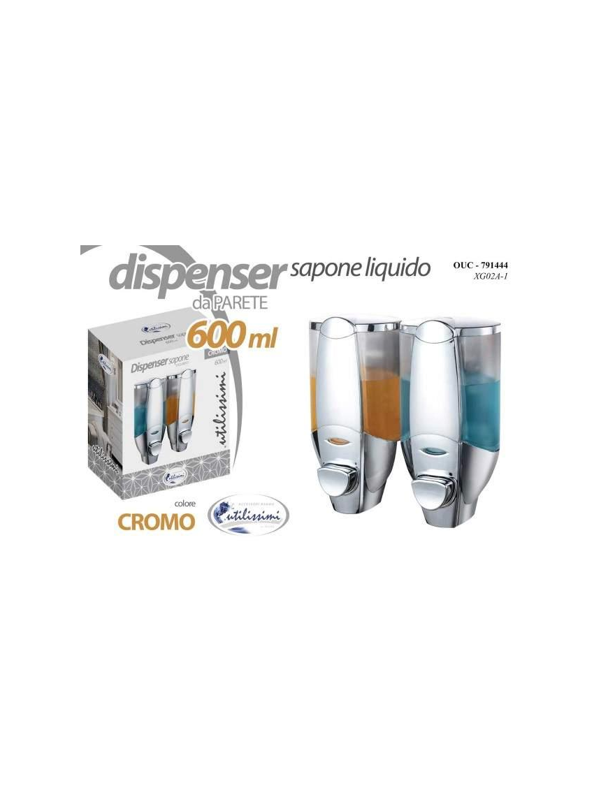 DISPENSER SAPONE MURO ARGENTO 0,6lt