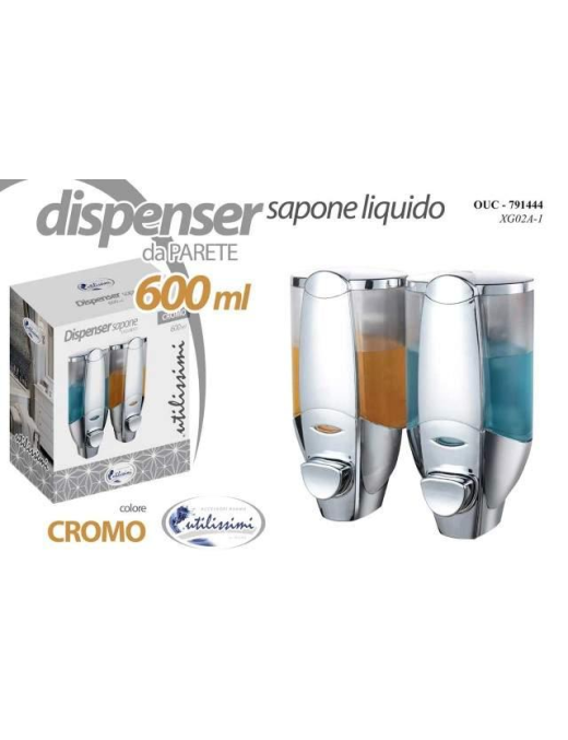 DISPENSER SAPONE MURO ARGENTO 0,6lt