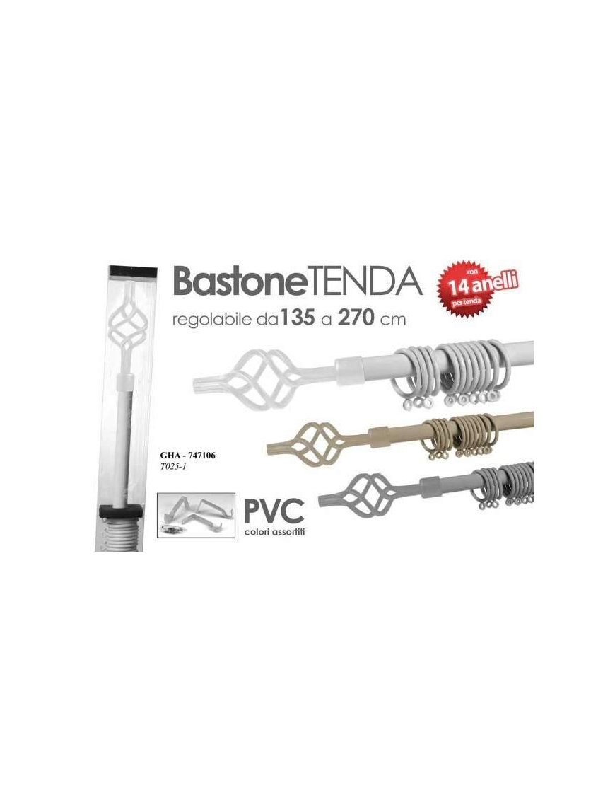ASTA PER TENDA METALLO 135-270cm