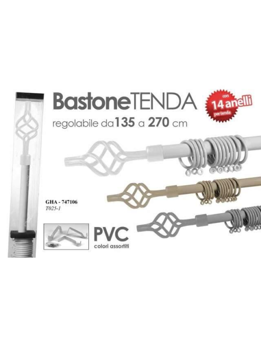 ASTA PER TENDA METALLO 135-270cm