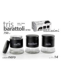 TRIS GLASS JARS 750 ml