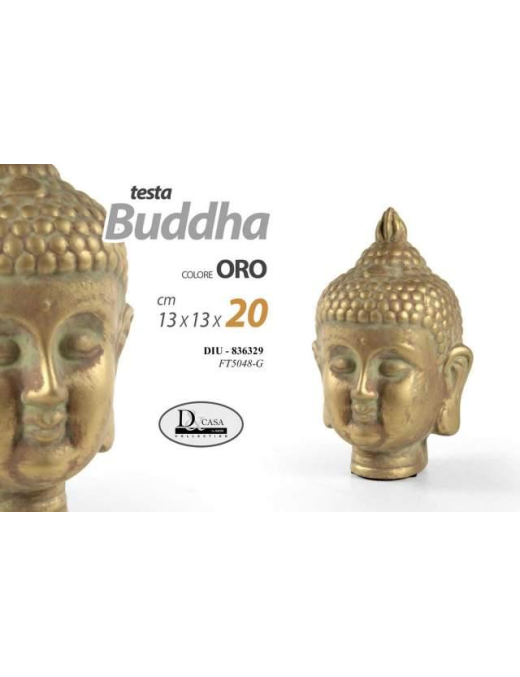 BUDDHA2 ORO TESTA 13x13x20