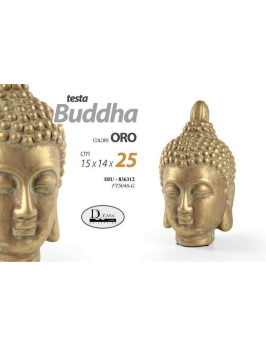 BUDDHA2 ORO TESTA 15x14x25