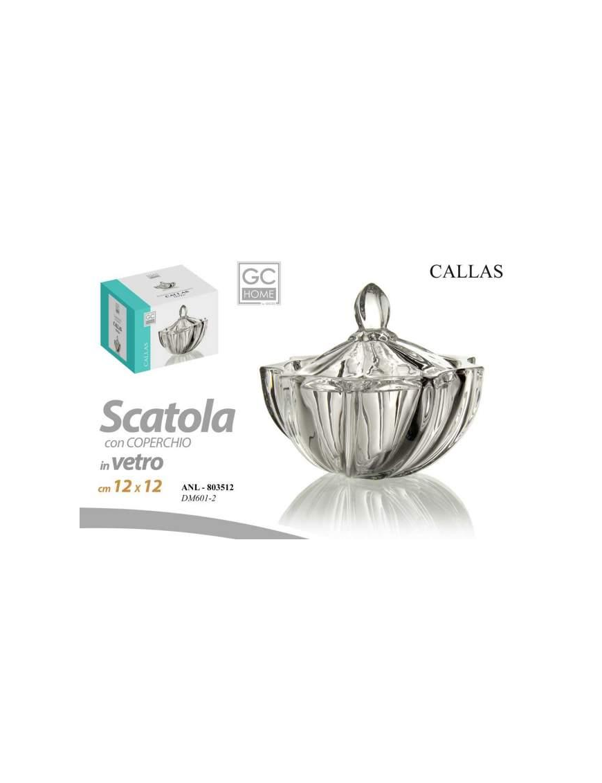 SCATOLA BOMBONIERA VETRO 12x12 cm