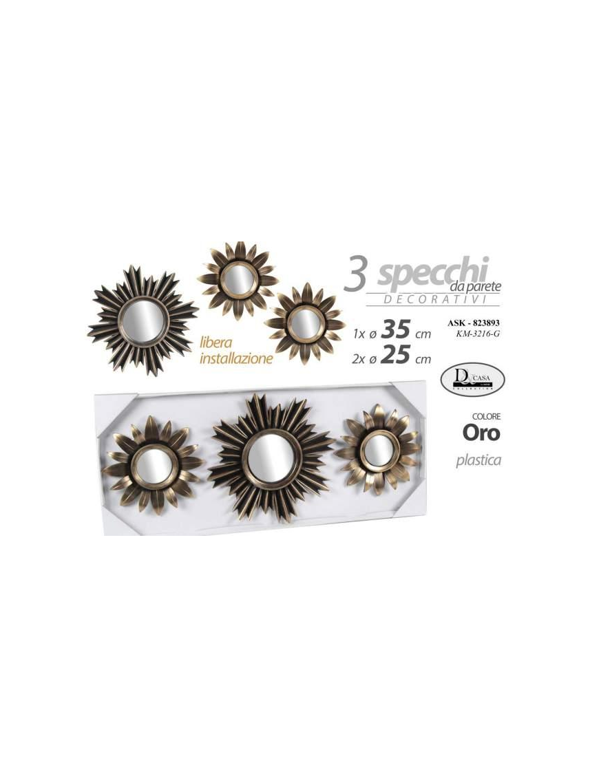 SUN GOLD MIRROR 3 pieces