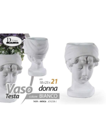 WOMEN'S WHITE VASE 18x13x21 cm