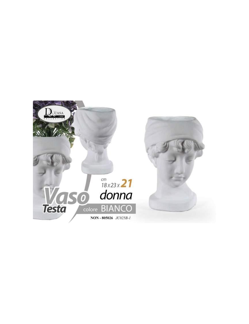 VASO DONNA BIANCO 18x13x21 cm