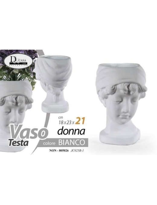 VASO DONNA BIANCO 18x13x21 cm