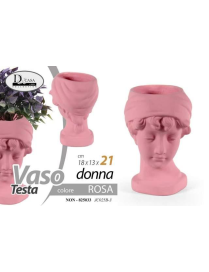 PINK WOMAN VASE 18x13x21 cm