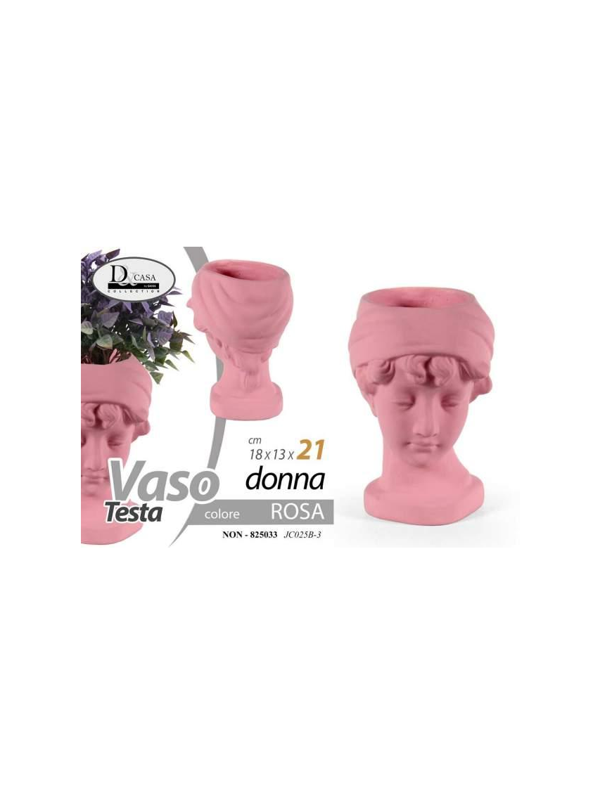 PINK WOMAN VASE 18x13x21 cm