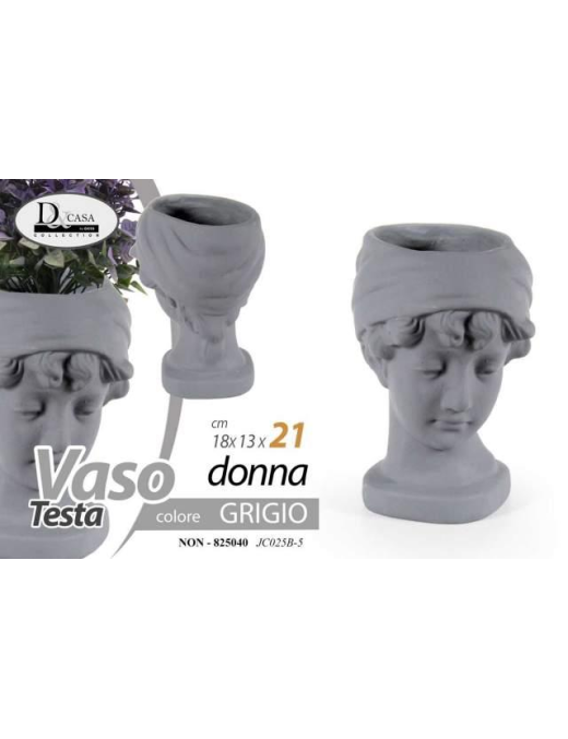 VASO DONNA GRIGIO 18x13x21 cm