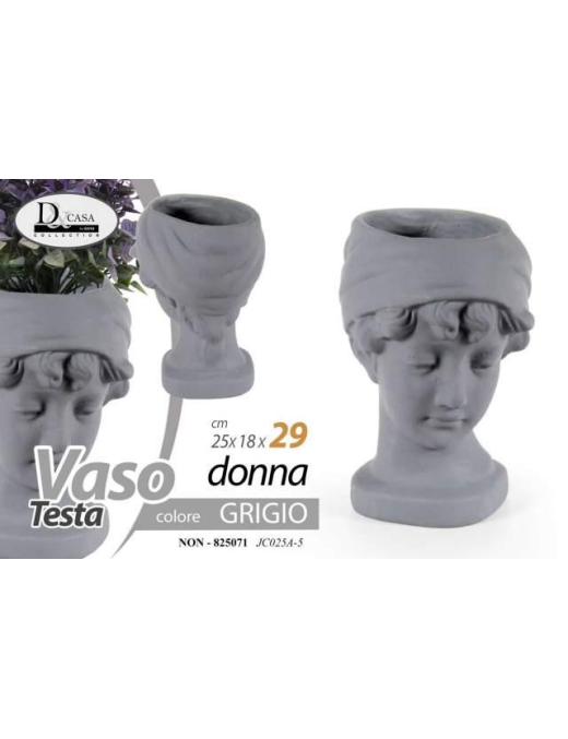 VASO DONNA GRIGIO 25x18x29 cm