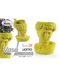 VASO UOMO GIALLO 19x19x29 cm