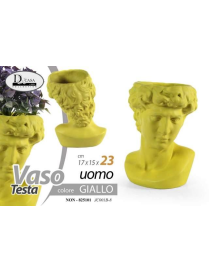VASO UOMO GIALLO 17x15x23 cm