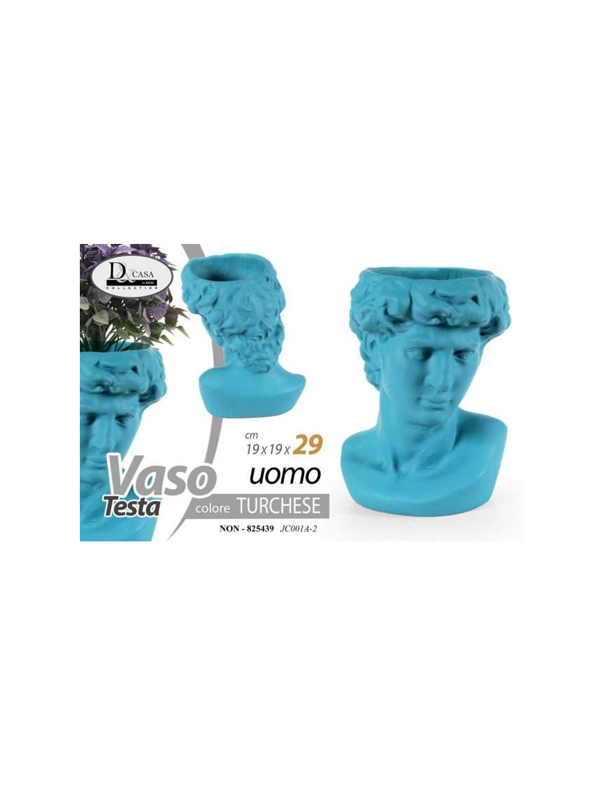 L.NON VASO T.UOMO TURCHESE 19x19x29  $$
