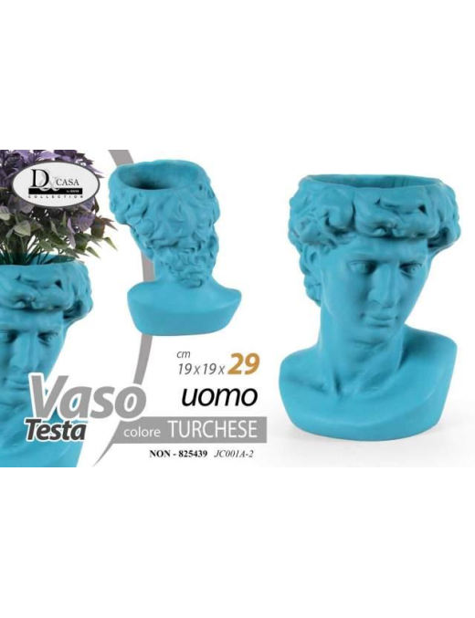 L.NON VASO T.UOMO TURCHESE 19x19x29  $$