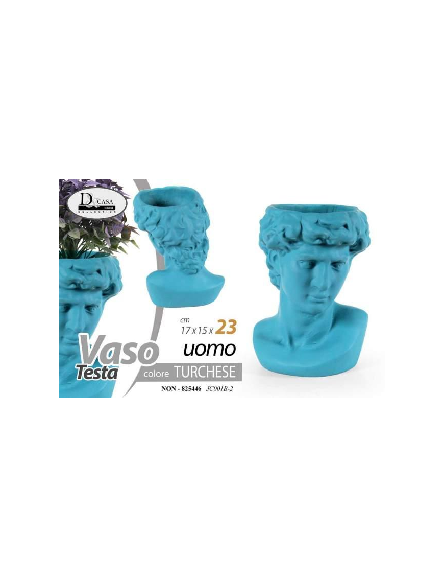 L.NON VASO T.UOMO TURCHESE 17x15x23  $$