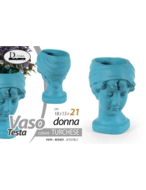 VASO DONNA TURCHESE 18x13x21 cm
