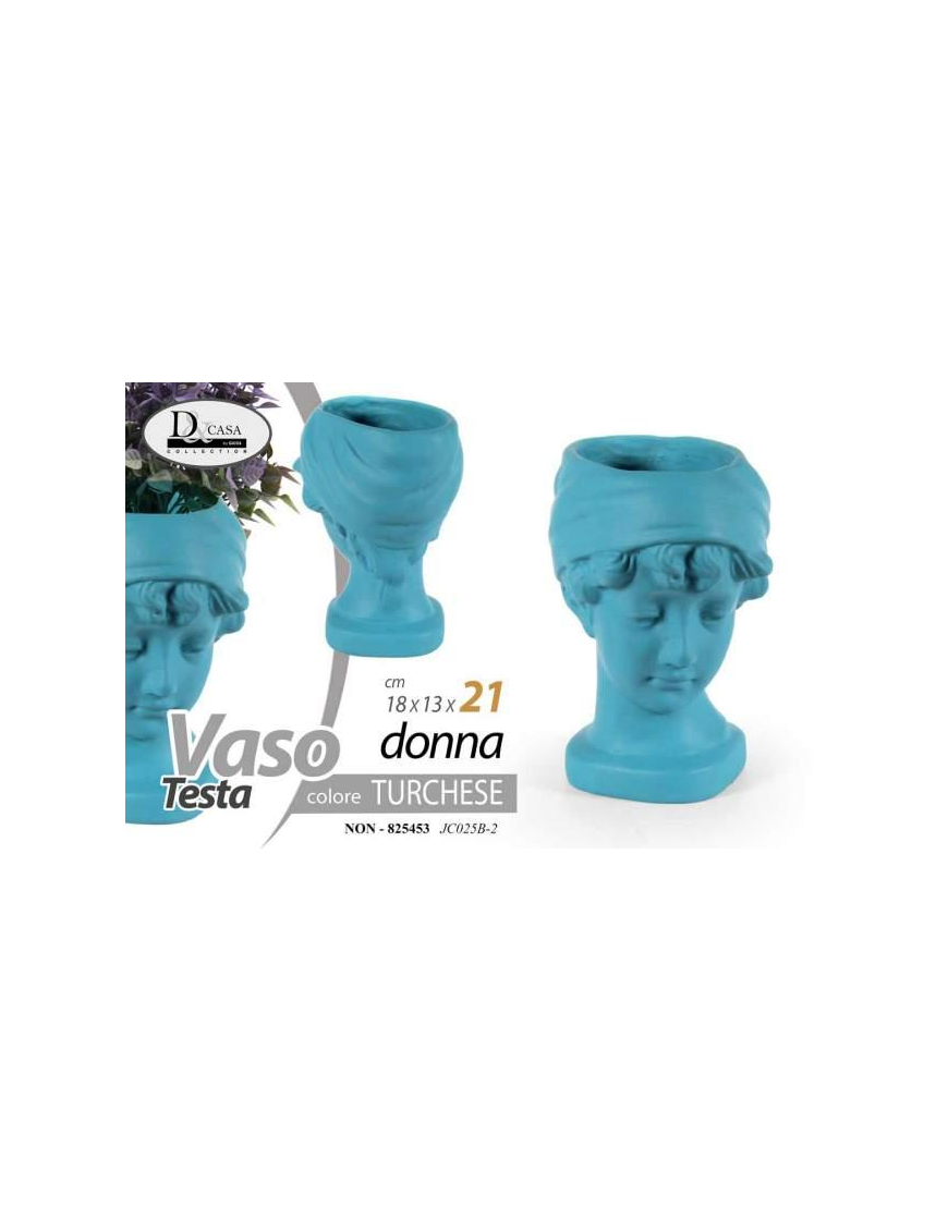 VASO DONNA TURCHESE 18x13x21 cm