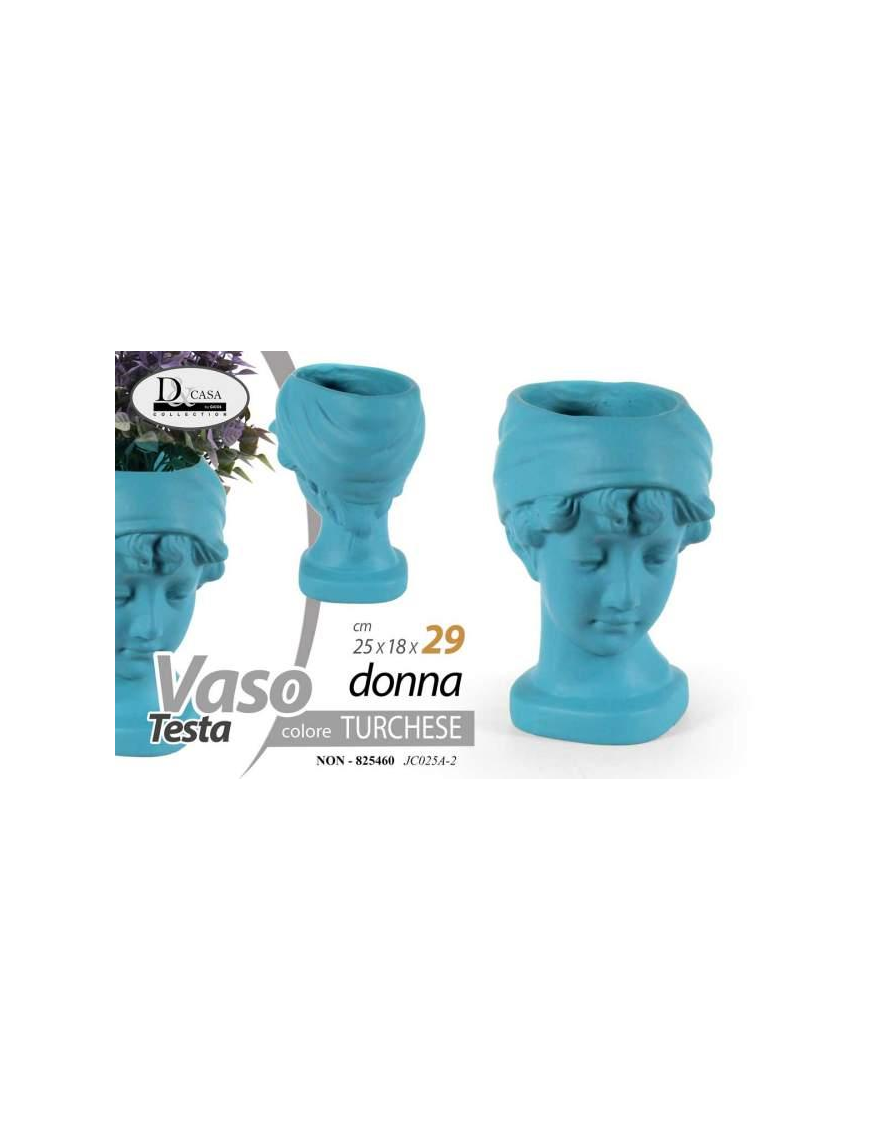 VASO DONNA TURCHESE 25x18x29 cm