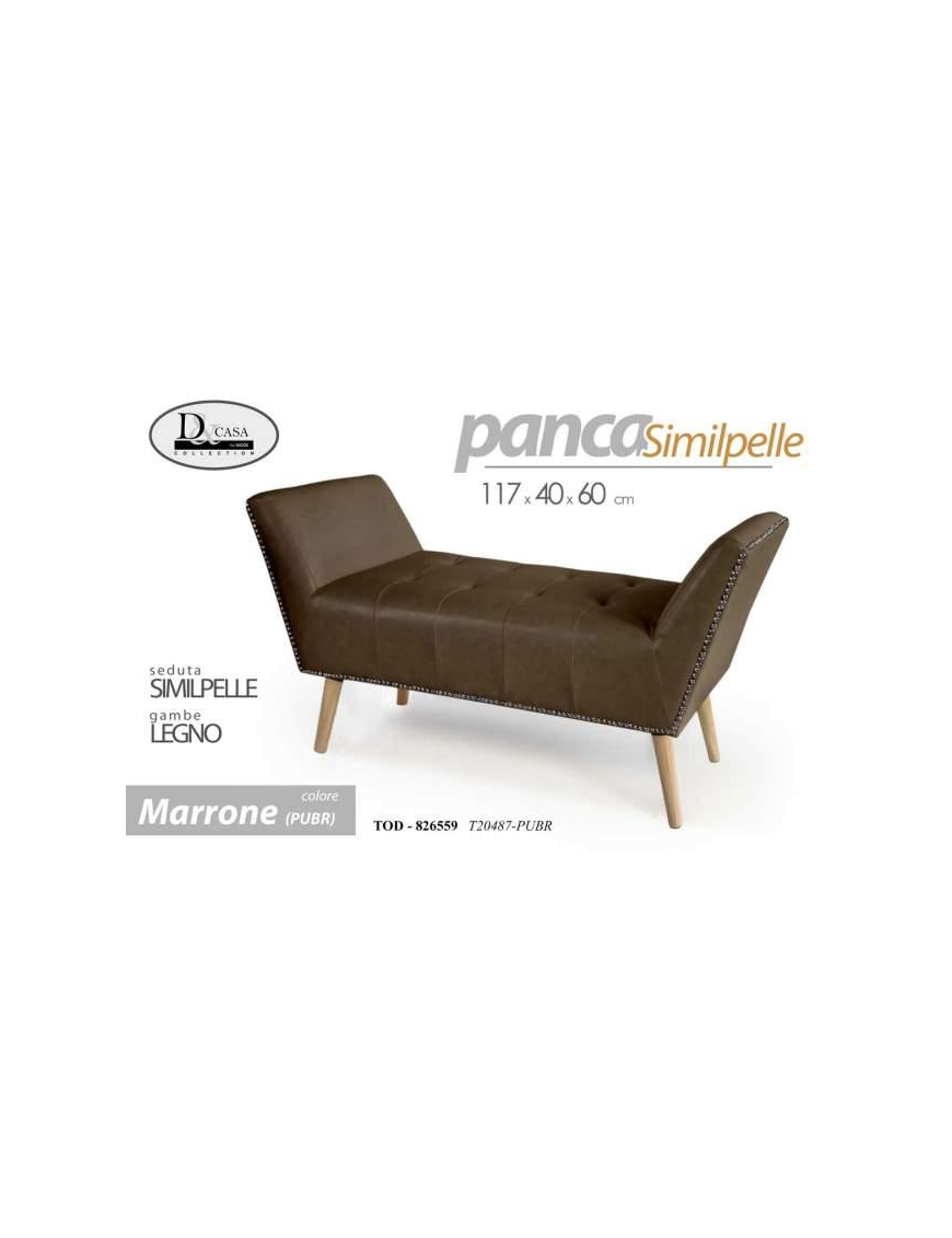 L.SIMILPELLE MARRONE PANCA 117x40x60 $$