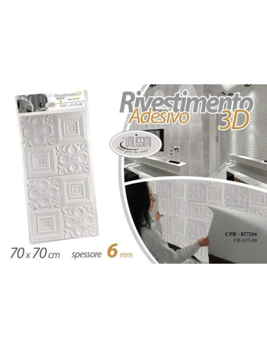 RIVESTIMENTO PARETE 3D 70x70x0,6cm