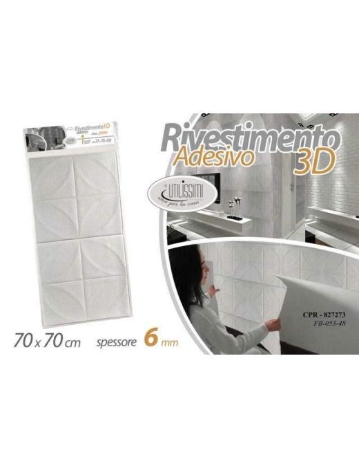 RIVESTIMENTO PARETE 3D 70x70x0,6cm