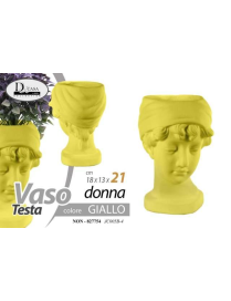 YELLOW WOMAN VASE 18x13x21 cm