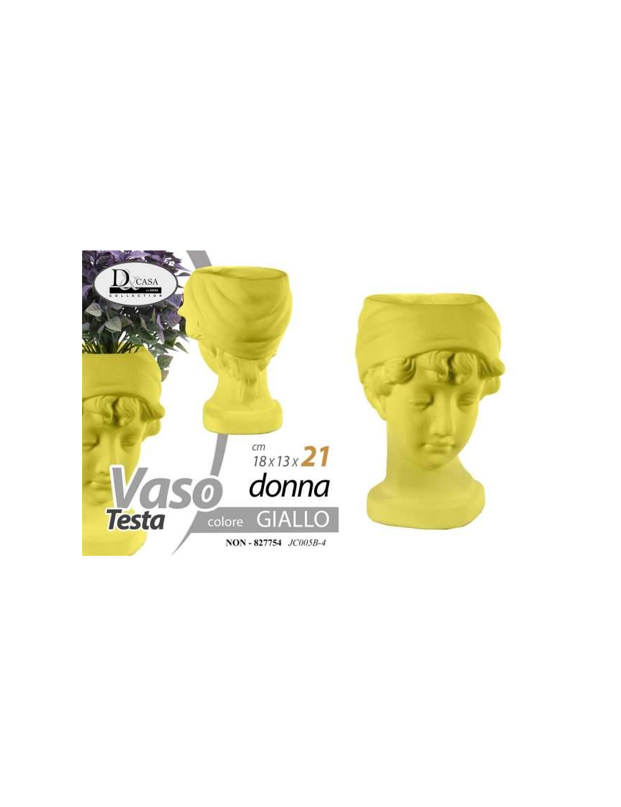 VASO DONNA GIALLO 18x13x21 cm