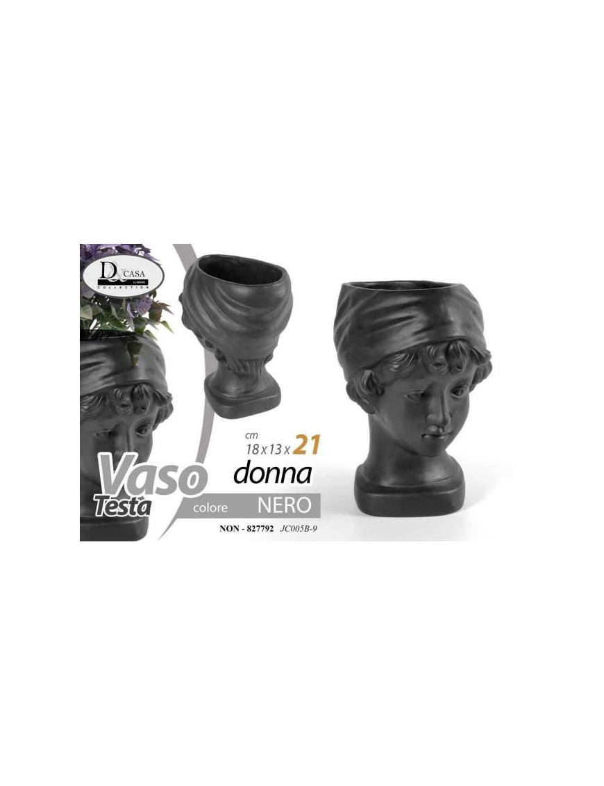 VASO DONNA NERO 18x13x21 cm