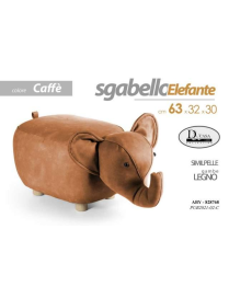 POUF ELEFANTE CAFFE 63x32x30