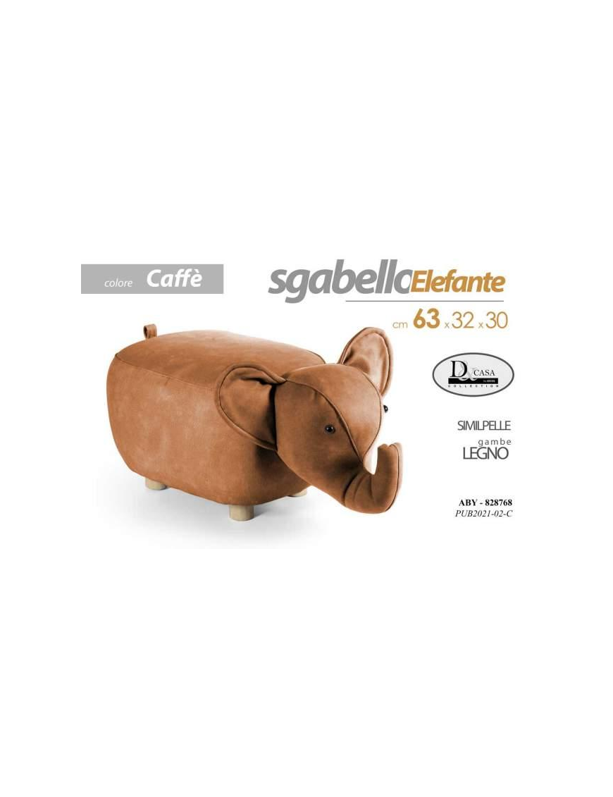 POUF ELEFANTE CAFFE 63x32x30