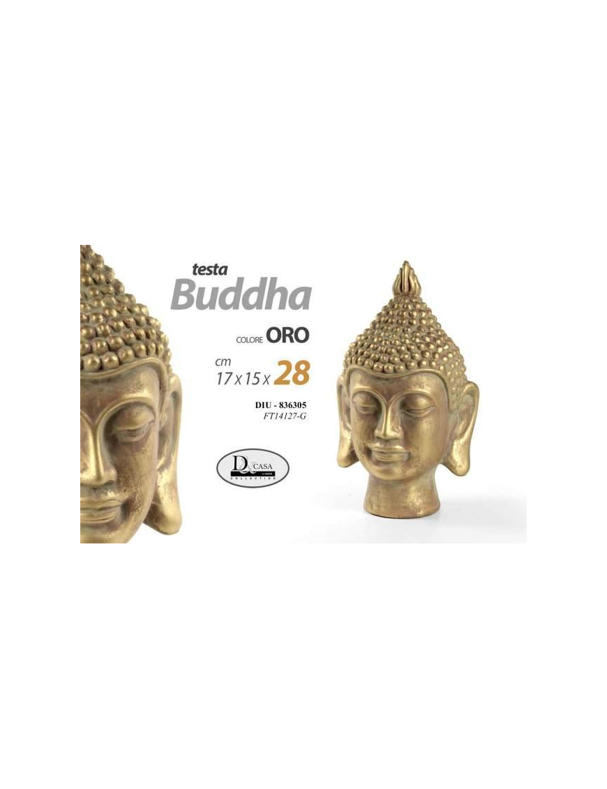 BUDDHA2 GOLD HEAD 17x15x28