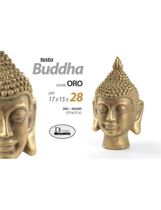 BUDDHA2 ORO TESTA 17x15x28