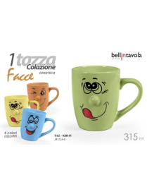 TAZZA MUG CON FACCIA COLORATA