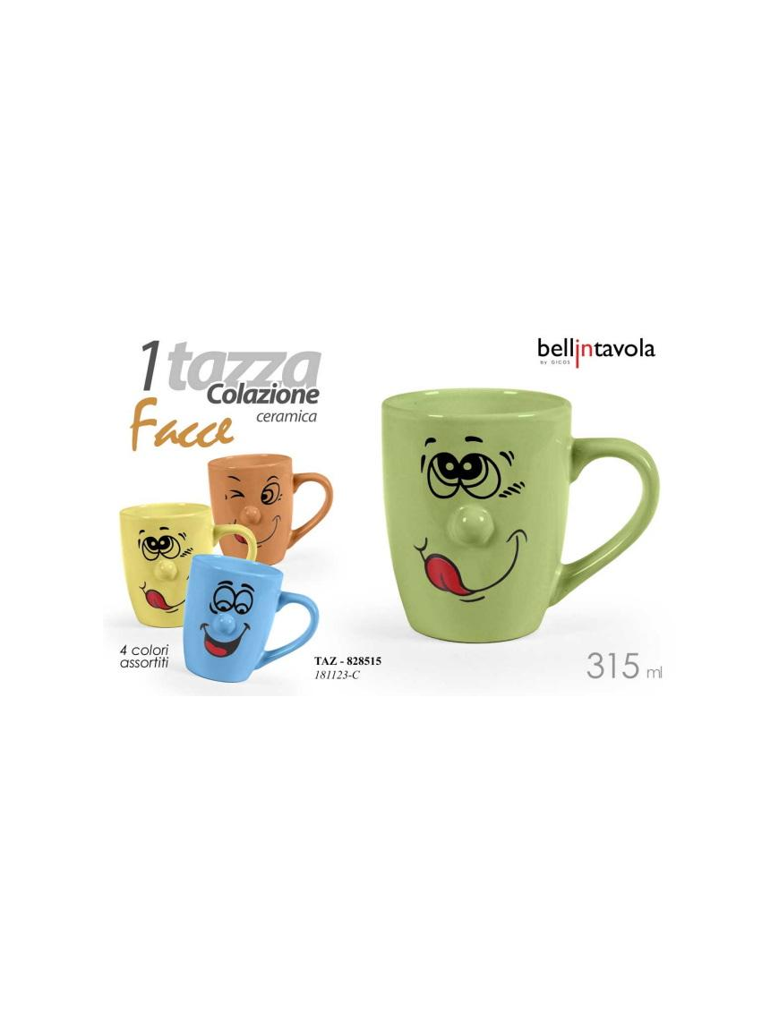 TAZZA MUG CON FACCIA COLORATA