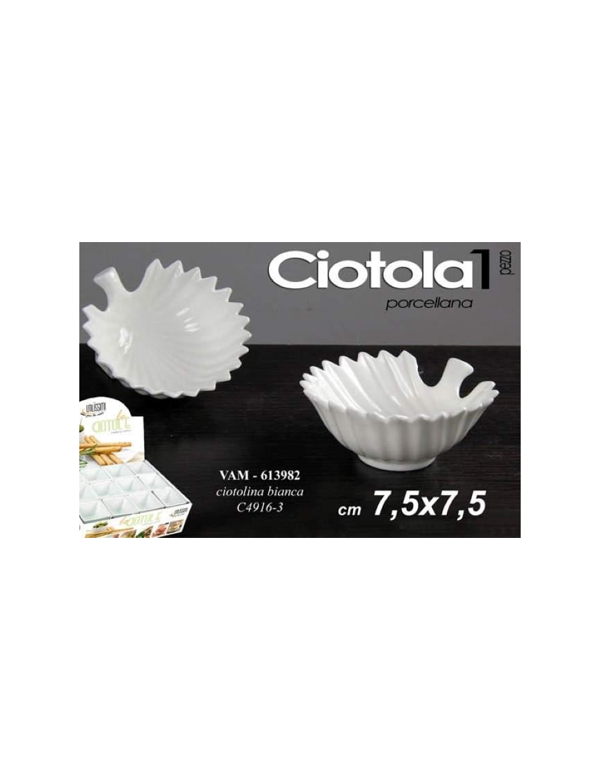 CIOTOLINA FOGLIA 7,5x7,5cm