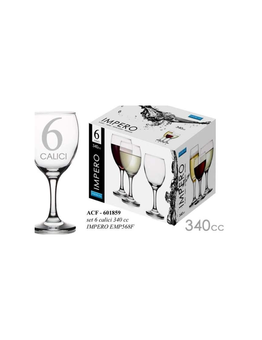 CALICI IMPERO ACQUA 340cc 6 pezzi