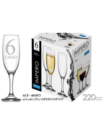 CALICI IMPERO FLUTE 220cc 6 pezzi
