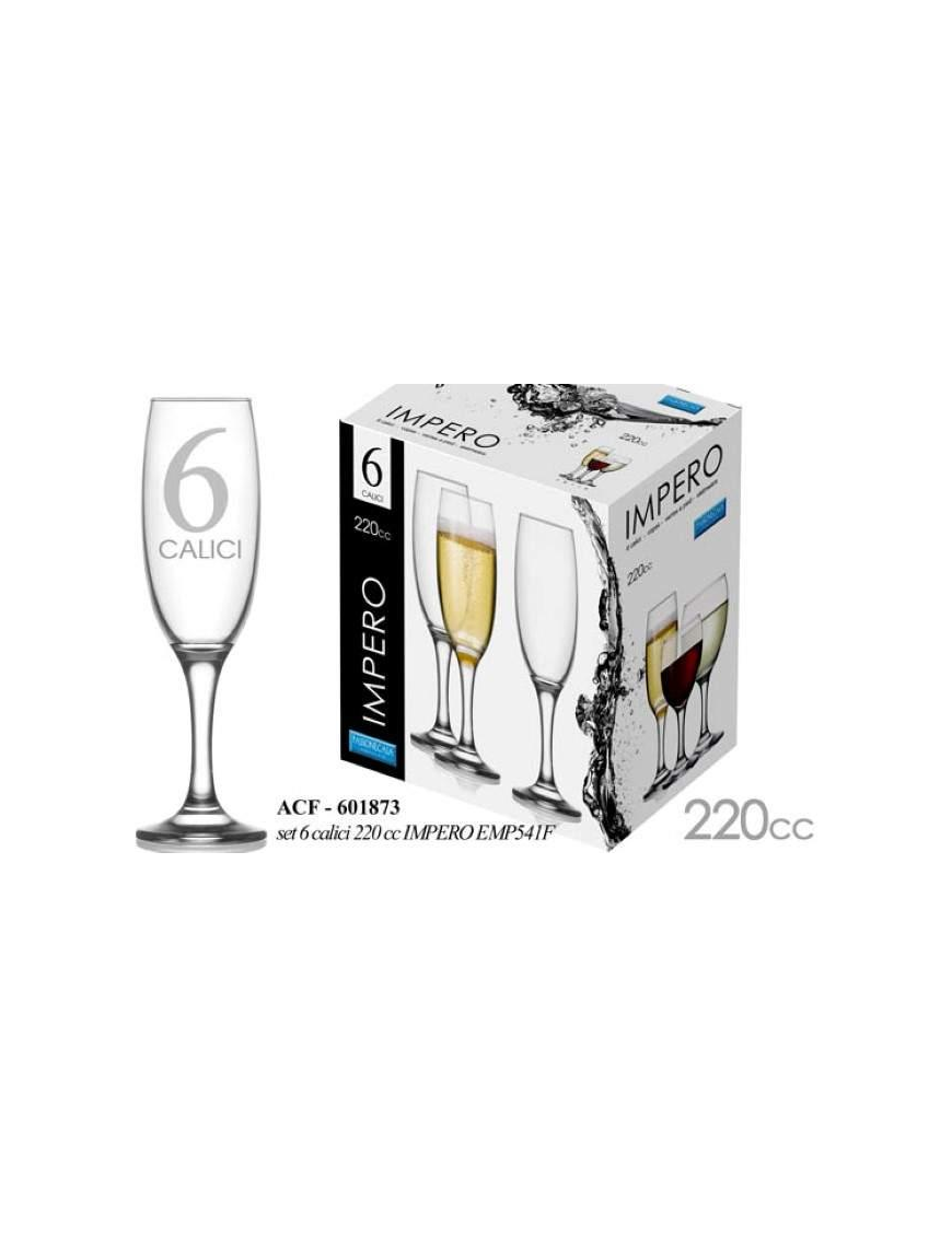 CALICI IMPERO FLUTE 220cc 6 pezzi