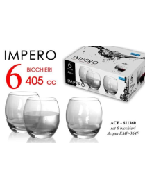 WATER GLASSES 405cc 6 pieces