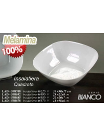 WHITE SQUARE SALAD BOWL 18x6cm