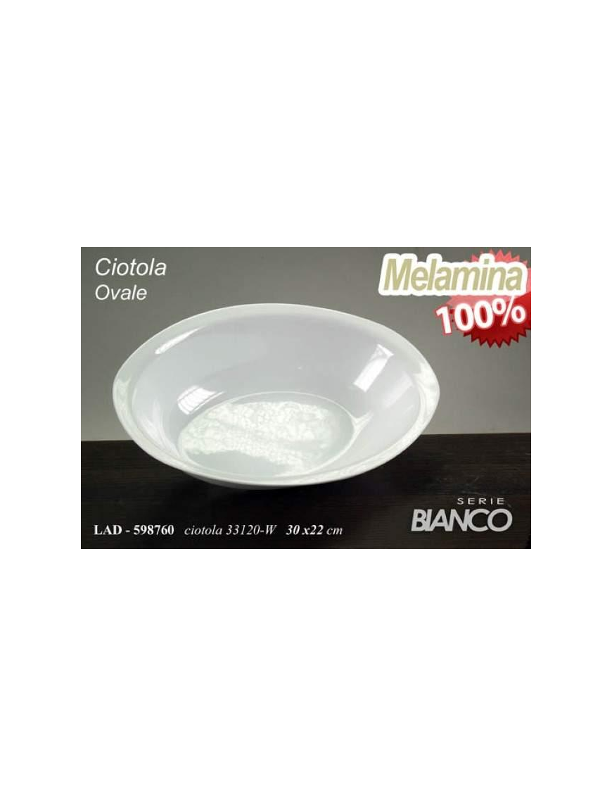 CIOTOLA BIANCA OVALE 30x22x6,5cm