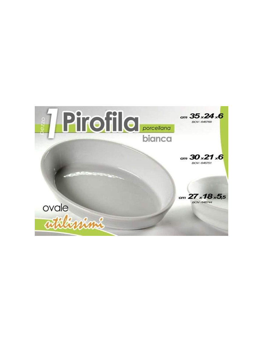 PIROFILA OVALE 27x18,5x5,5cm