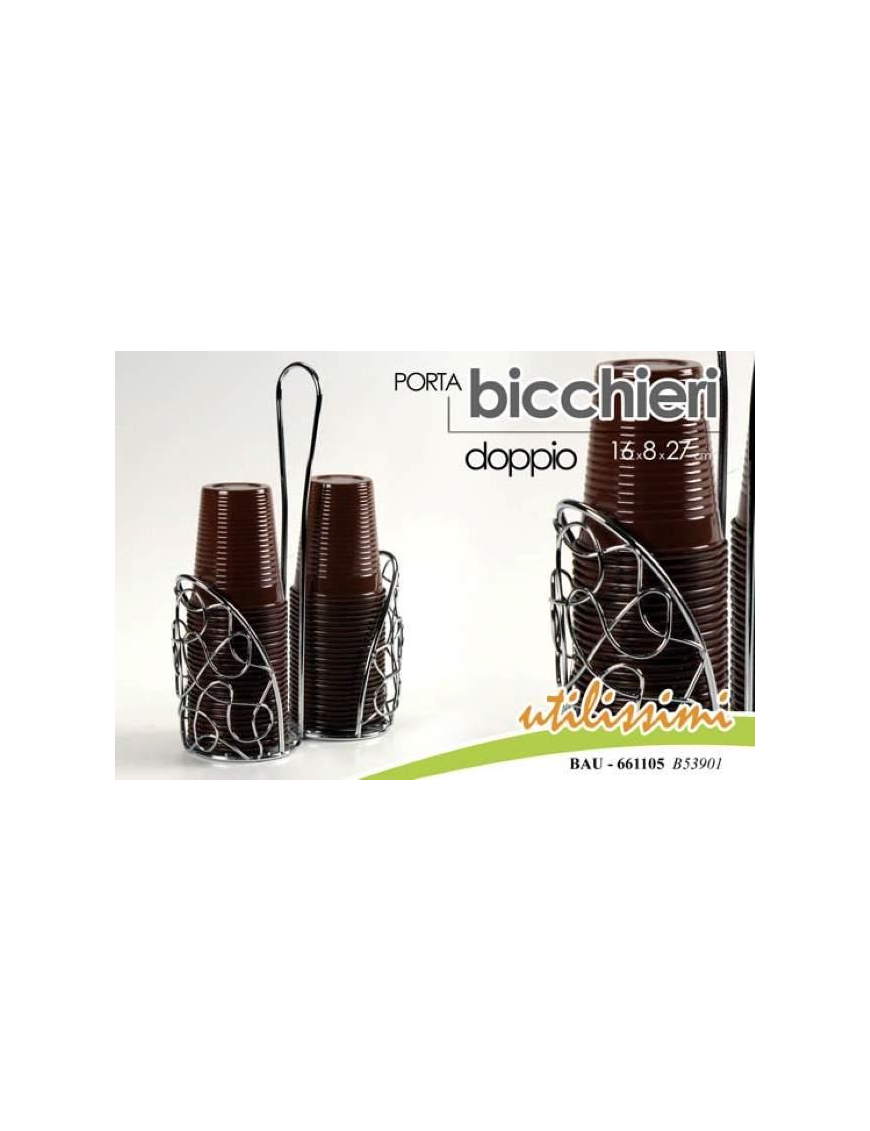 DOUBLE CUPS HOLDER 16x8x27 METAL