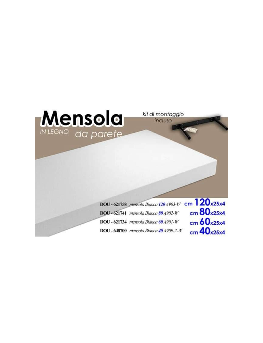 MENSOLA BIANCA 40x25x3,8cm