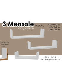 WHITE SHELF SET 3 pieces
