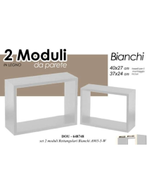 WHITE SHELF SET 2 pieces 40/37cm