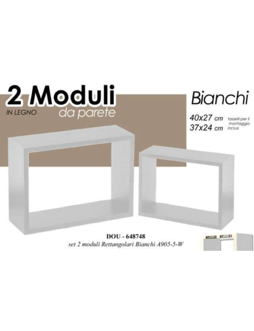 WHITE SHELF SET 2 pieces 40/37cm